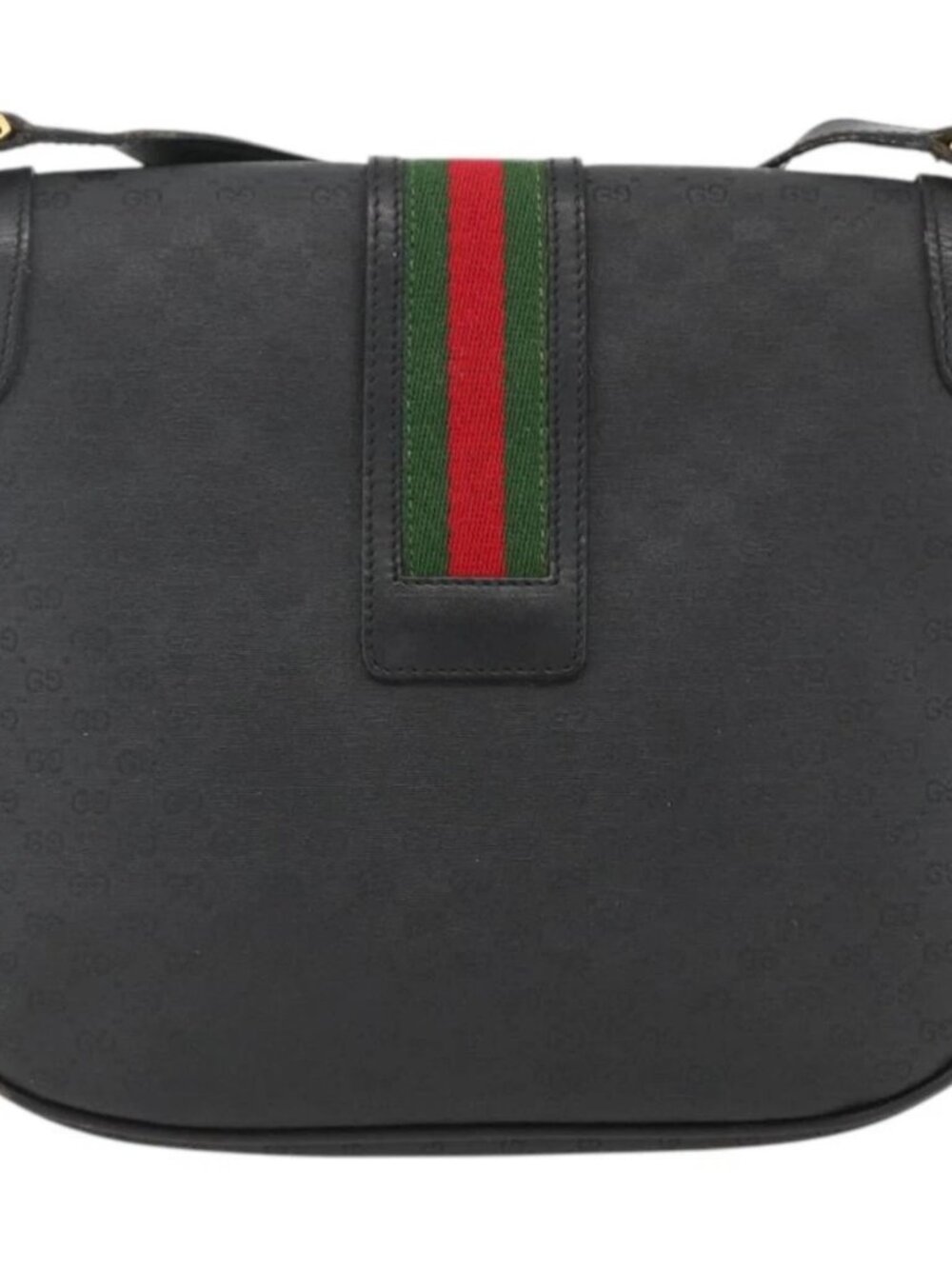 GUCCI Micro GG Supreme Web Sherry Line Bag PVC Black 001 115 0914 Auth ARZ351 - Picture 3 of 16